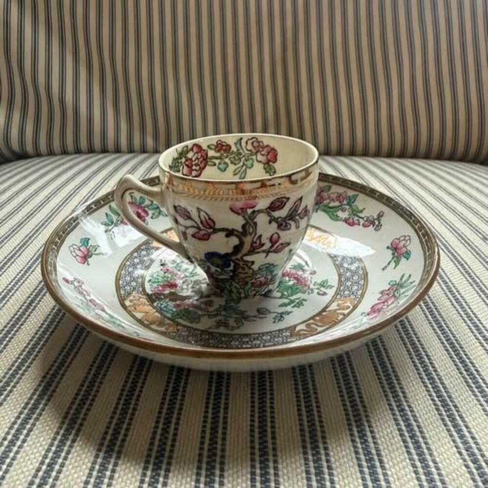 Vintage Indian Tree Porcelain Teacup and Saucer Set